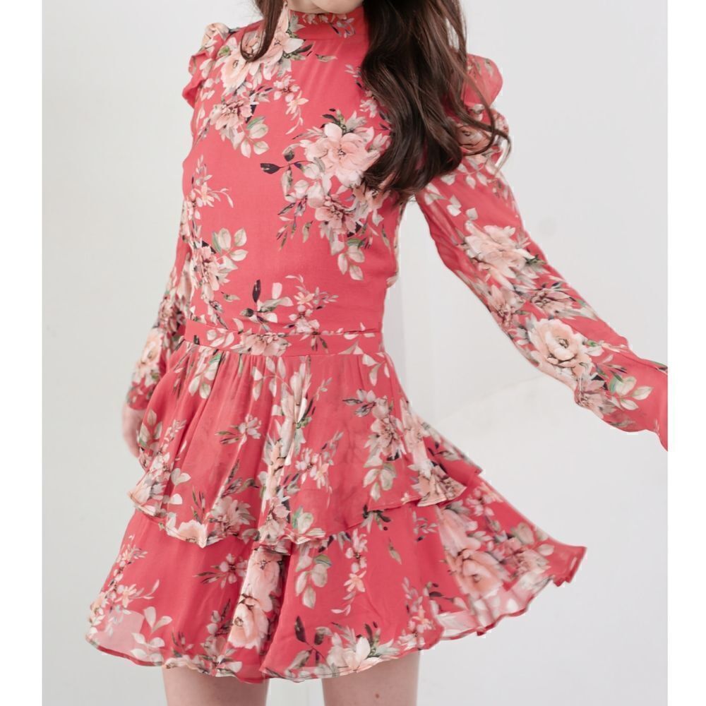 NWOT Yumi Kim - XS Petra Dress in Sweet Blossom Brick Mini - Picture 3 of 11